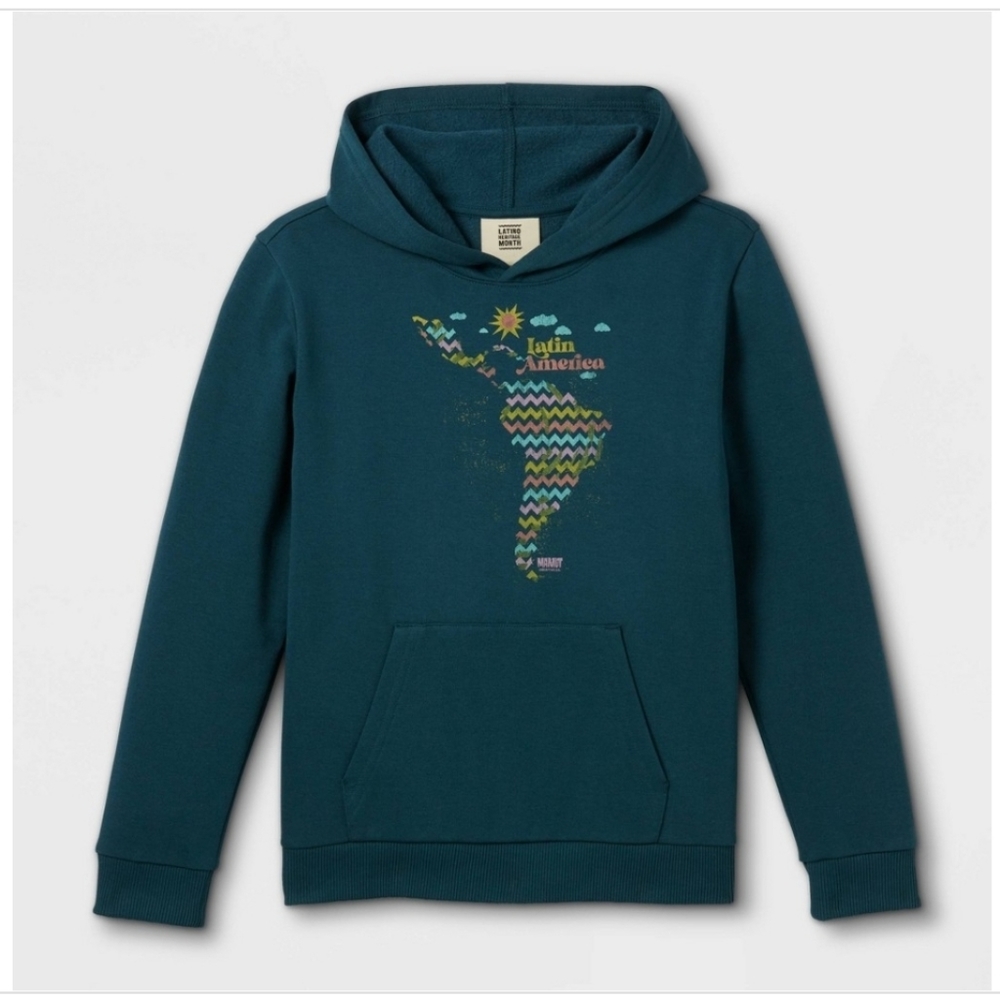 Latino Heritage Month Kids' Latin Aerica Hooded Sweatshirt